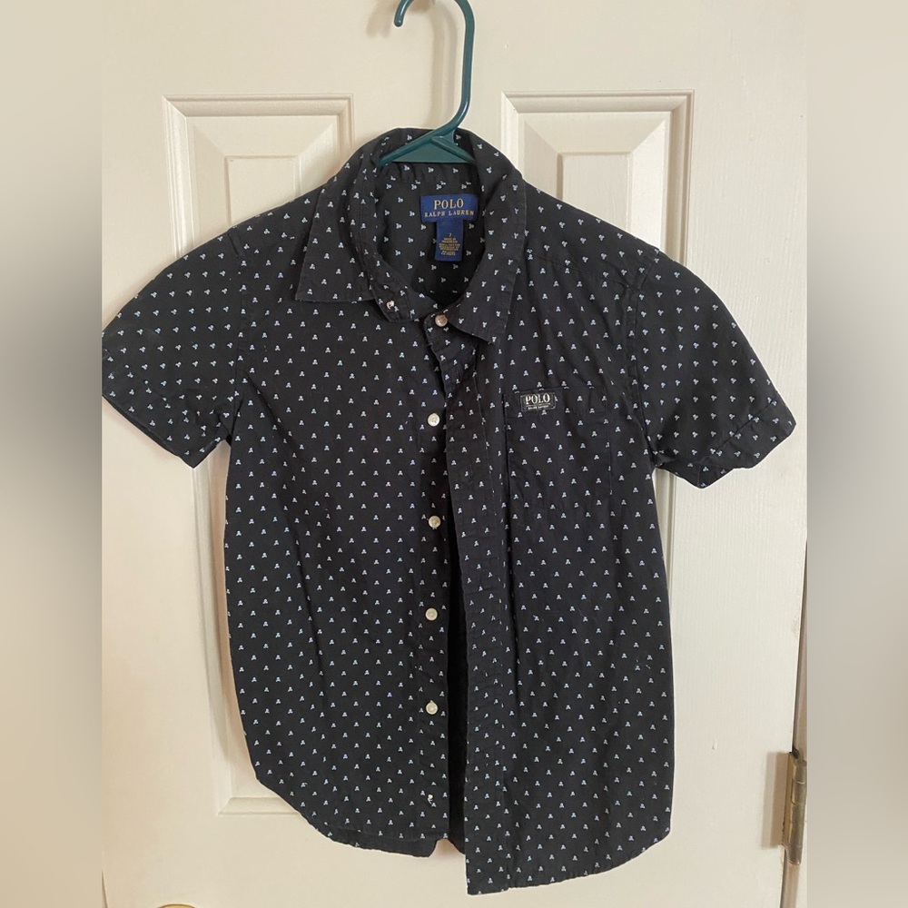 Boys Polo button-up short sleeved shirt.